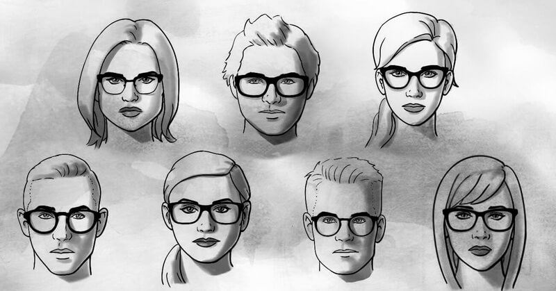 Model kacamata yang cocok untuk wajah bulat